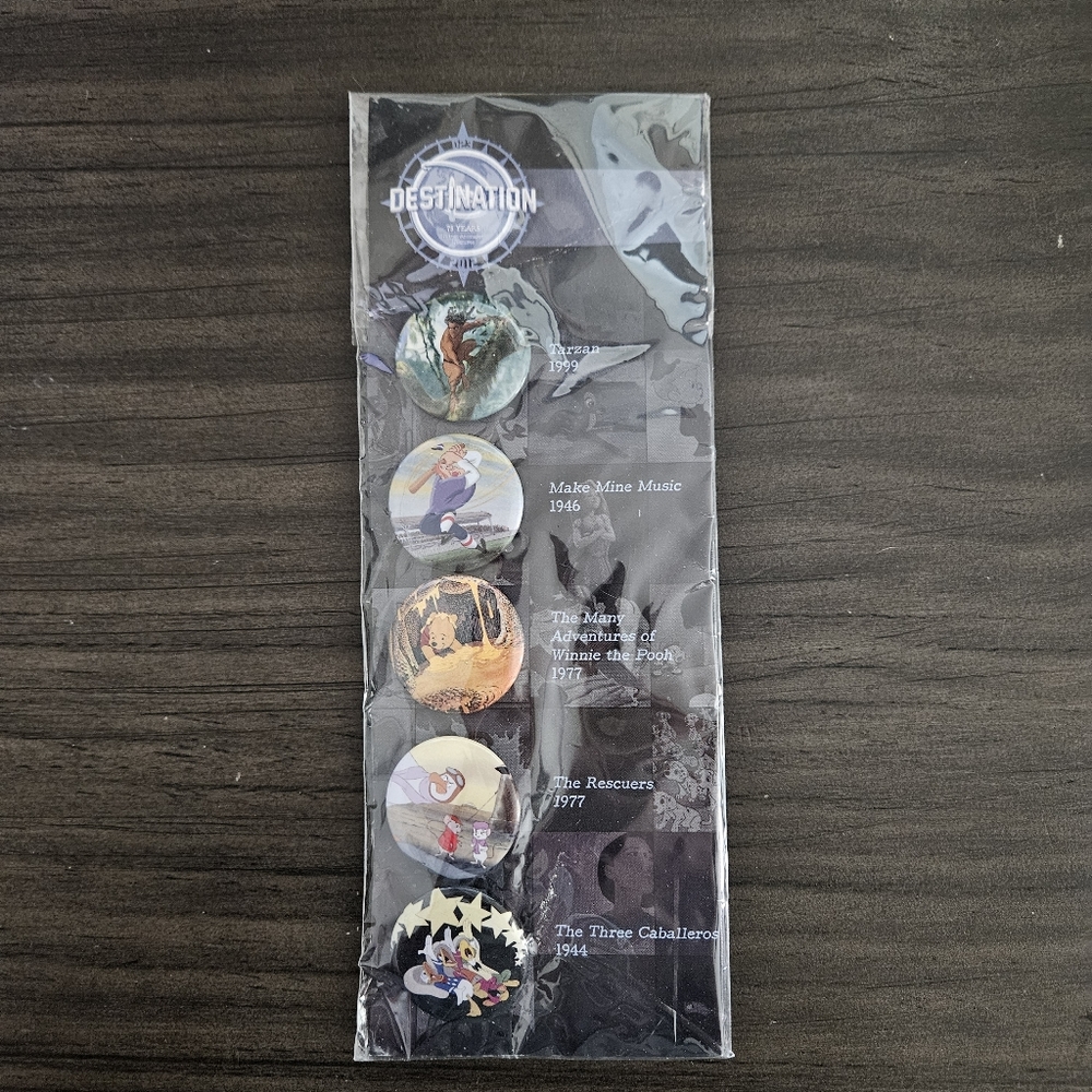 NWT Destination Disney D23 Expo Commemorative Button Collection Set 3 - Picture 6 of 6